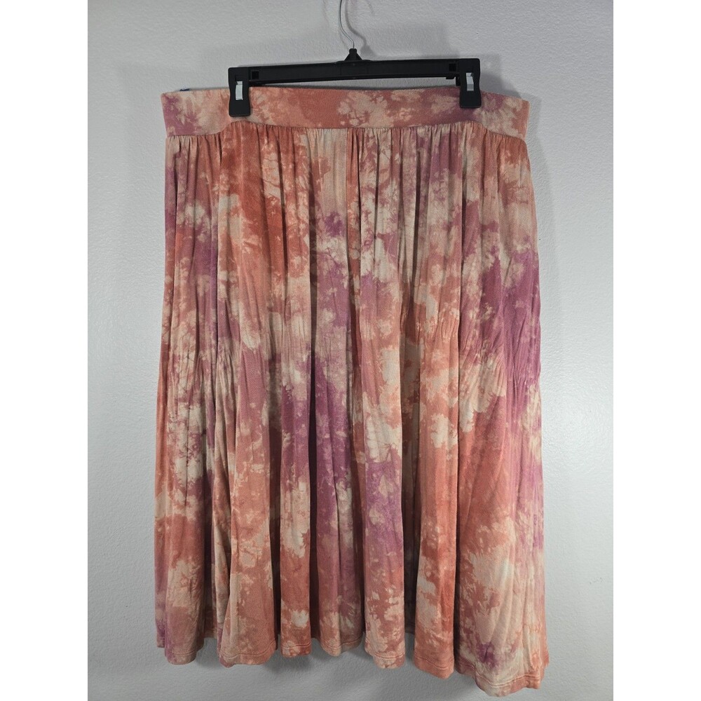 Torrid BOHO Festival Midi Skirt Challis Pleated Tie Dye Plus Size 2 2x BQ - Picture 5 of 9